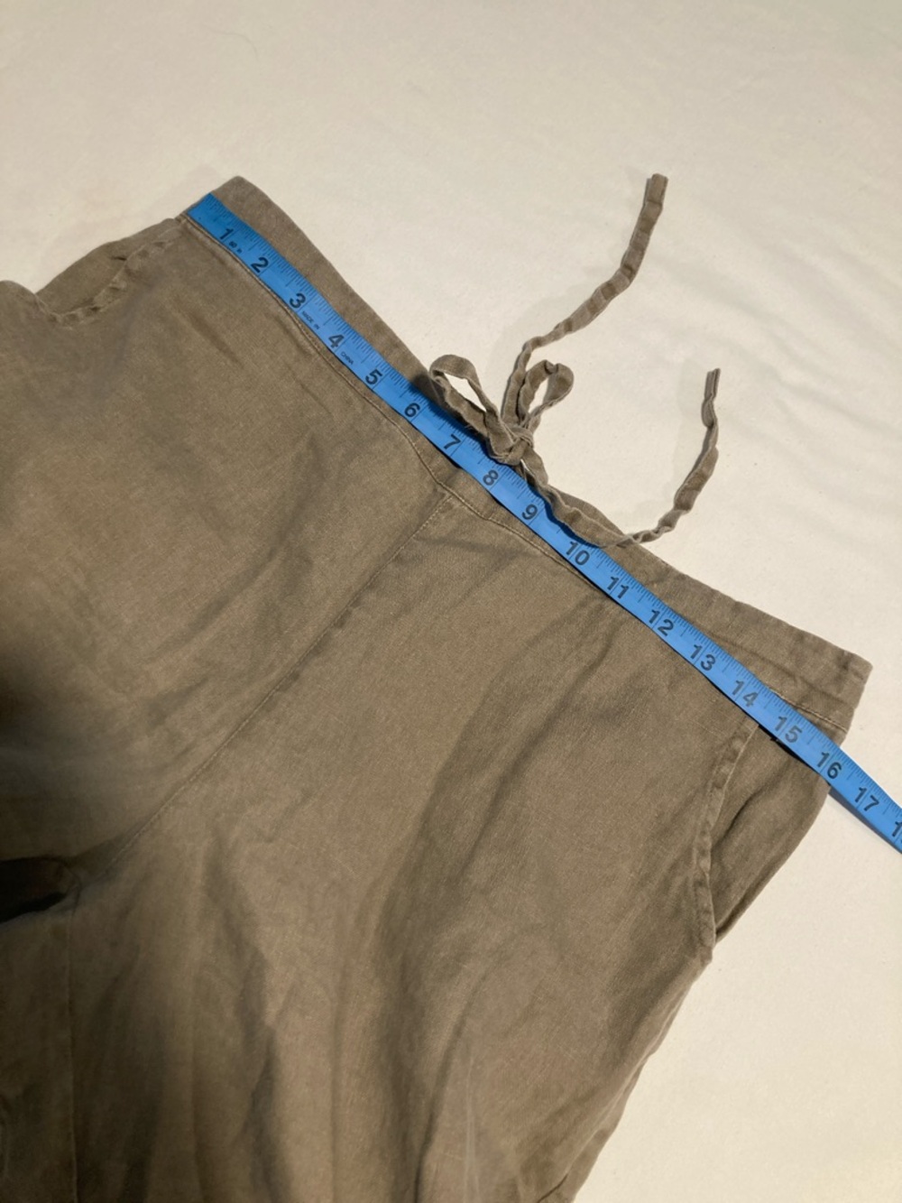 100% Linen Drawstring Pants Size Large (R38) - Picture 10 of 11